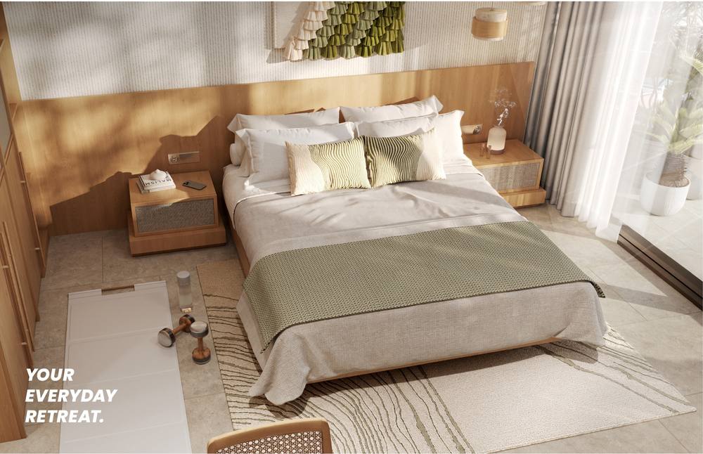 KORE bedroom with Heveya sleep system